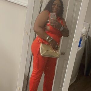 One piece red sexy romper